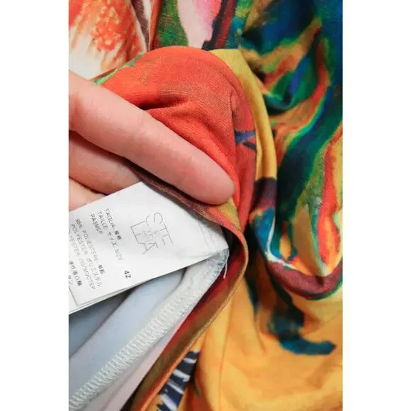 Stella Jean Beach Print Midi Dress Size 42 - Picture 8 of 9